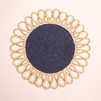 Natural Lutindzi Grass Scalloped Placemat