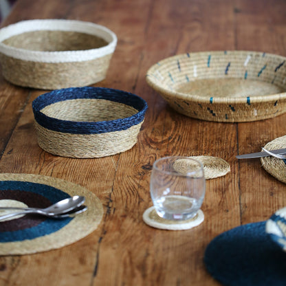 Bread Basket - Handwoven Lutindzi Grass Round Bread Basket