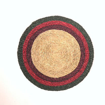 Festive Stripe Grasswoven Placemats