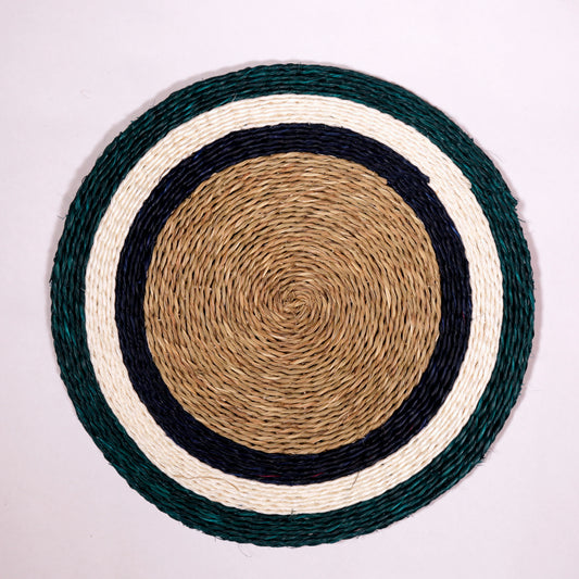 Green Stripe Grasswoven Placemats